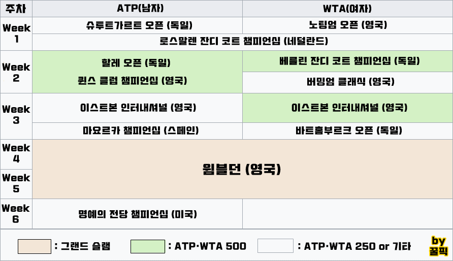 잔디 코트 사용 테니스 대회