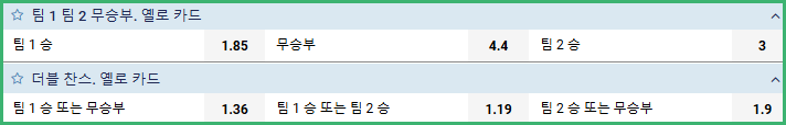 축구 카드 베팅 종류 1