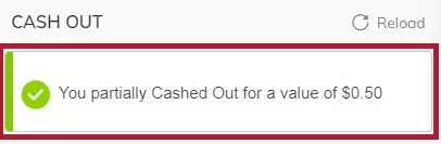 Complete the cashout