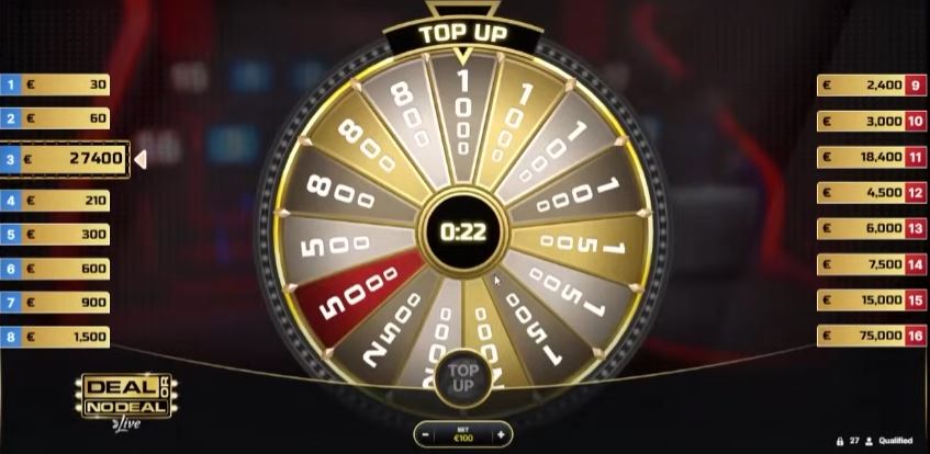 에볼루션 딜 오어 노딜 탑업